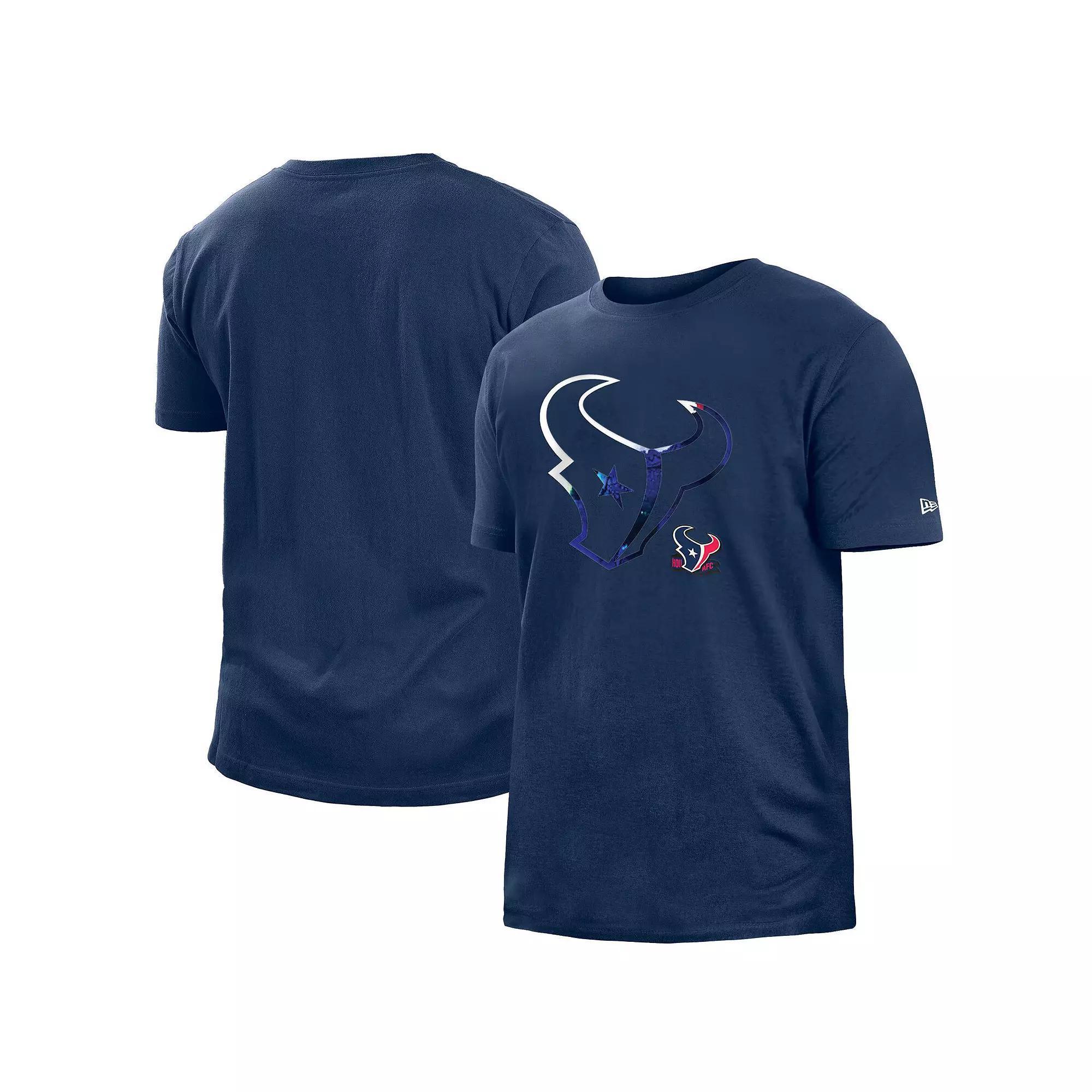 Men's New Era Navy Houston Texans 2022 Sideline Ink Dye T-Shirt, Size: Medium, Blue Product Image