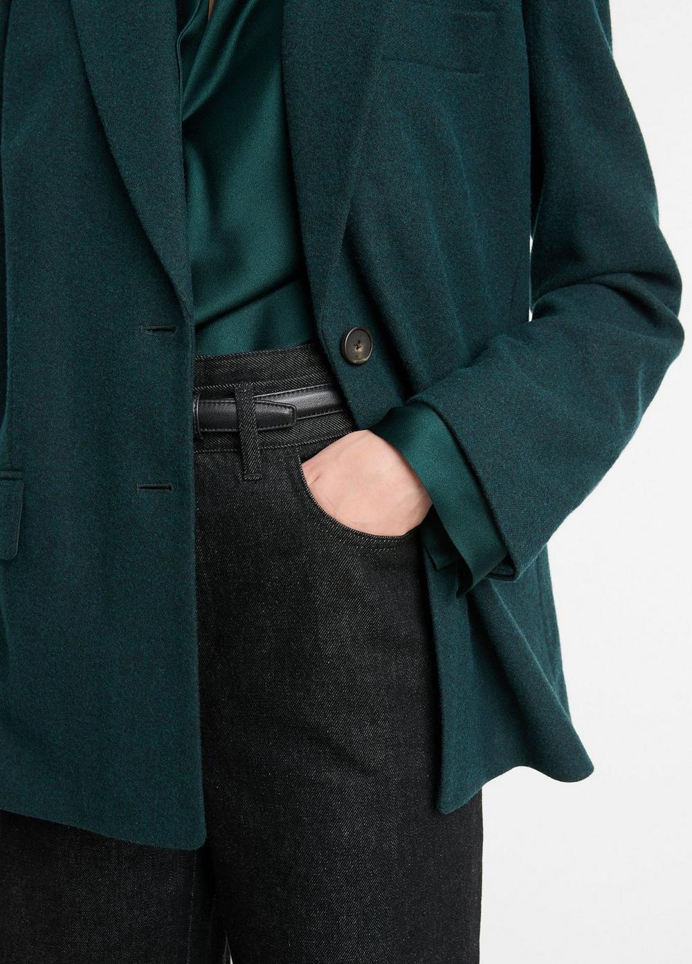 Womens Italian Wool-Blend Flannel Blazer, Black, Size 10 Vince Product Image