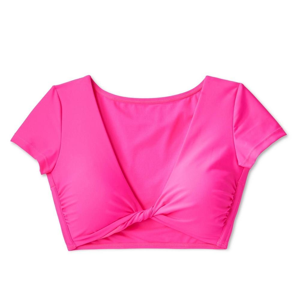 Womens Twist-Front Short Sleeve Bralette Bikini Top - Wild Fable Product Image