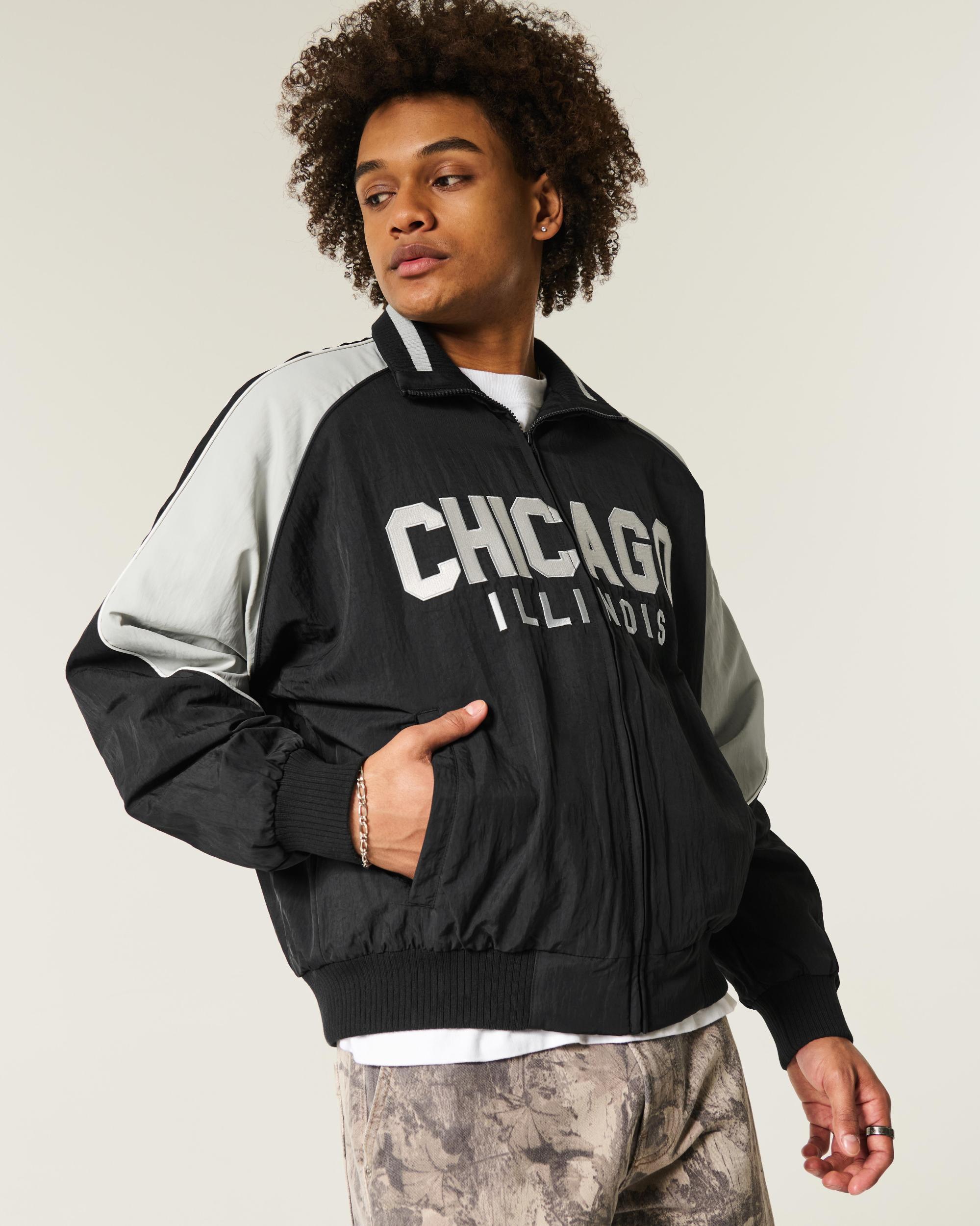 Lined NYC Graphic Track Jacket Product Image