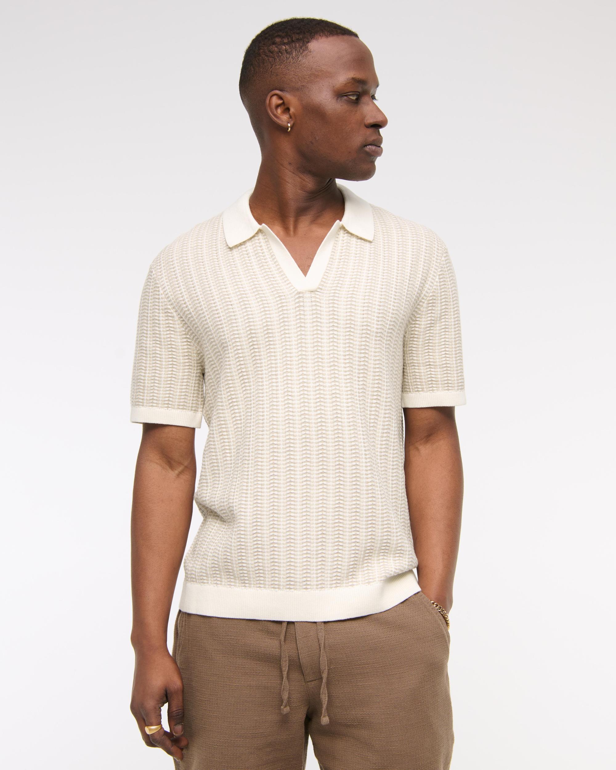 Classic Stitch Johnny Collar Sweater Polo Product Image