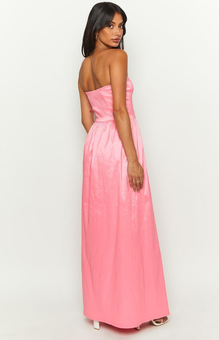 Sunnie Pink Strapless Maxi Dress Product Image