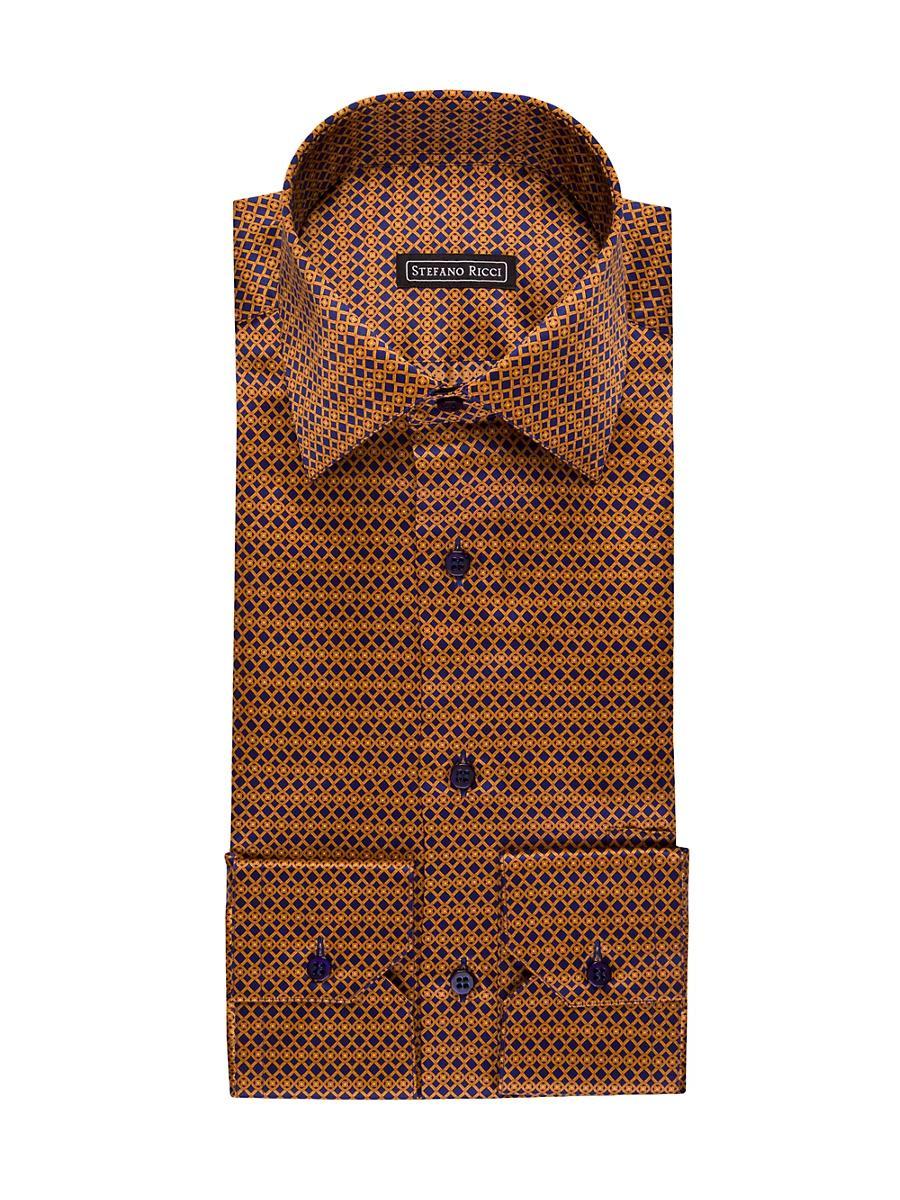 Mens Handmade Silk Dress Shirt Product Image