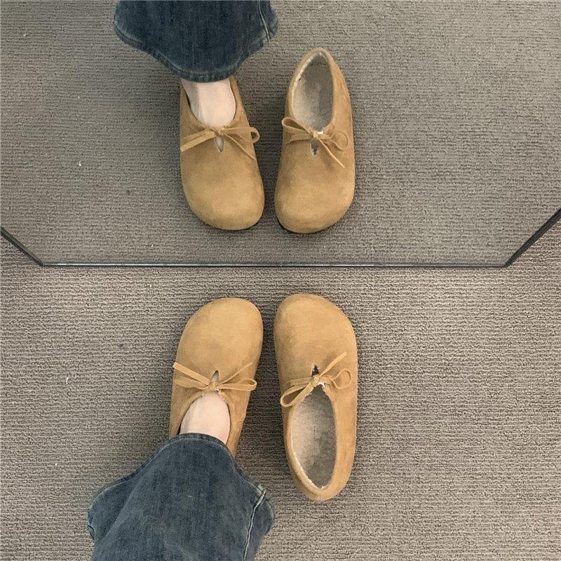 Bow Fleece-Lined Slip-Ons Product Image