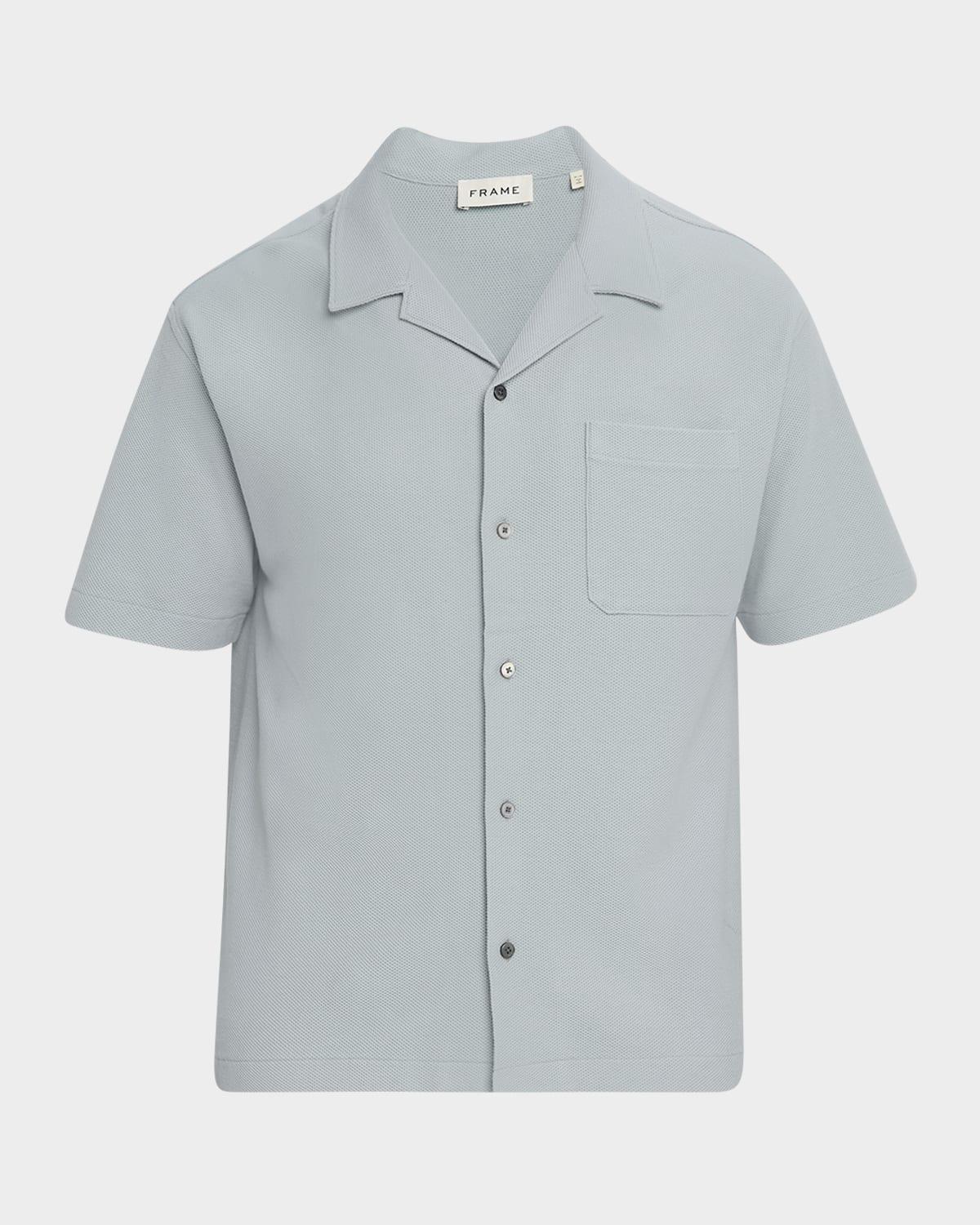 Mens Relaxed Jacquard Camp Shirt Product Image