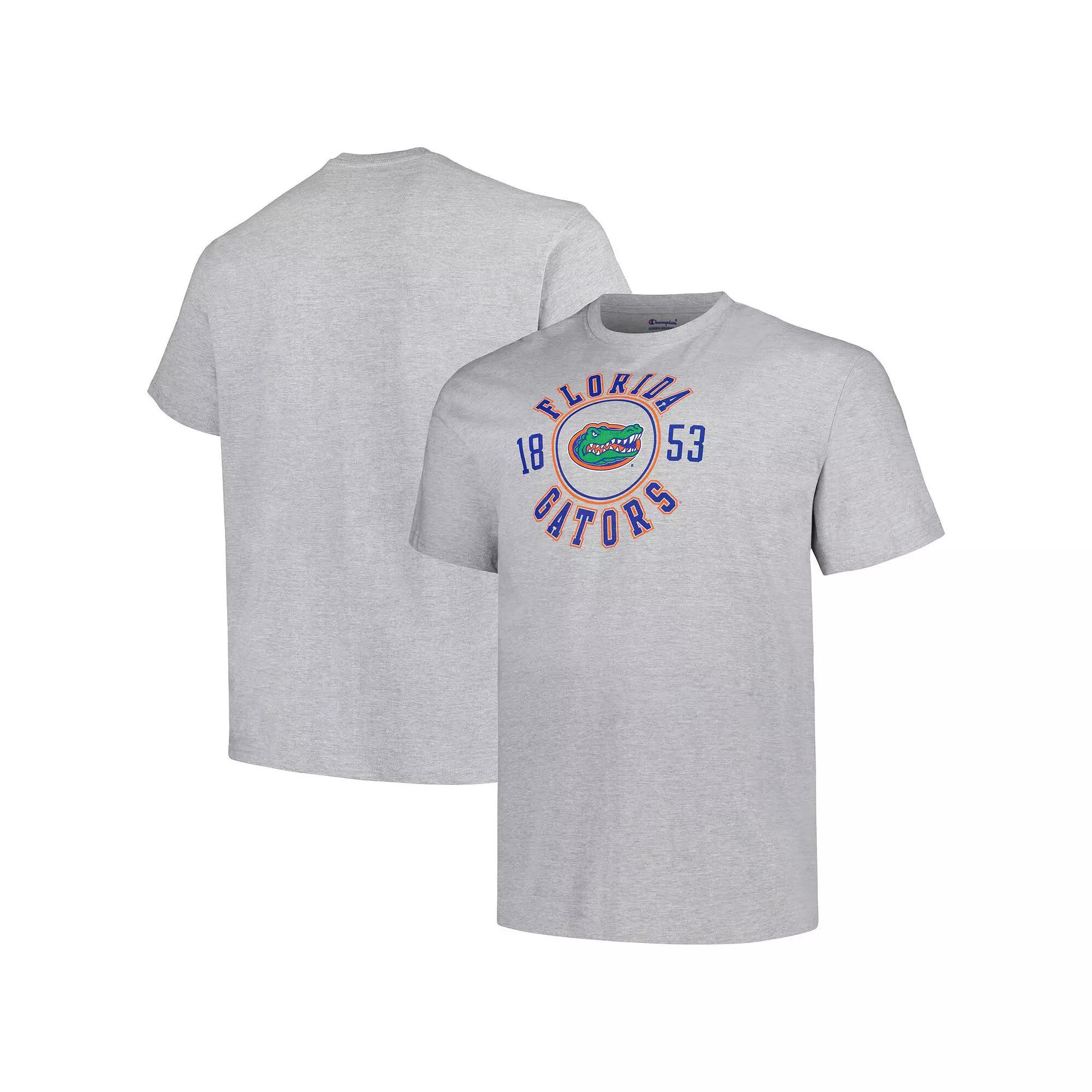 Mens Champion Heather Gray Florida Gators Big & Tall Circle Logo T-Shirt Product Image