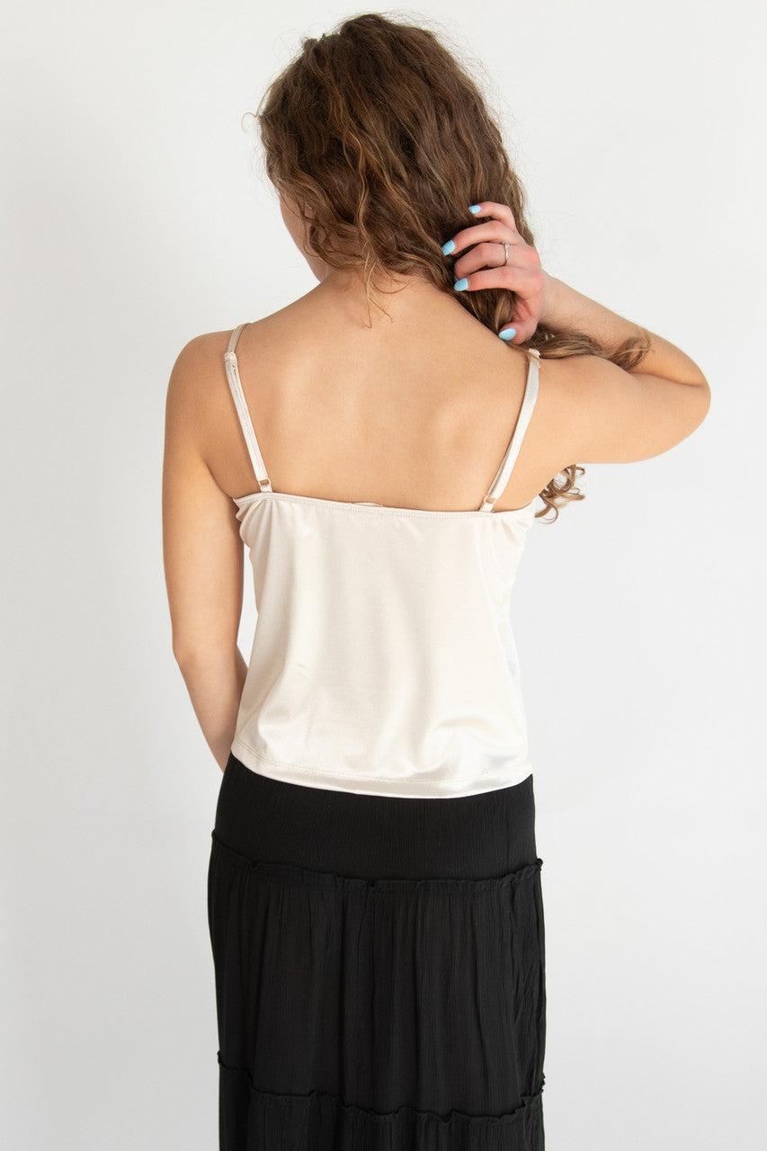 Satin Lace Trim Cami Product Image