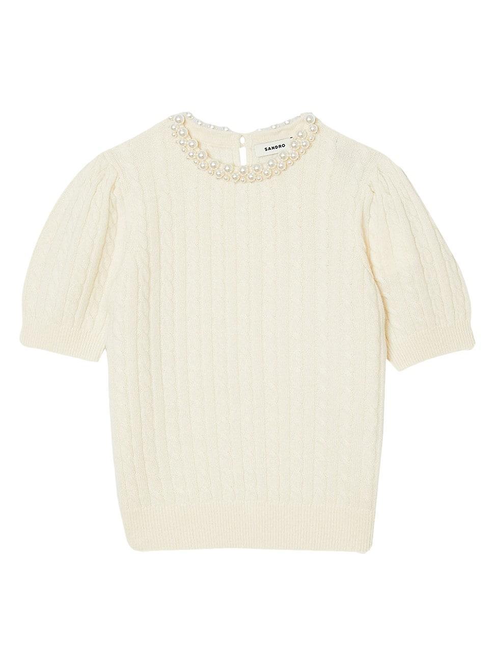 Womens Cable Knit Sweater Product Image