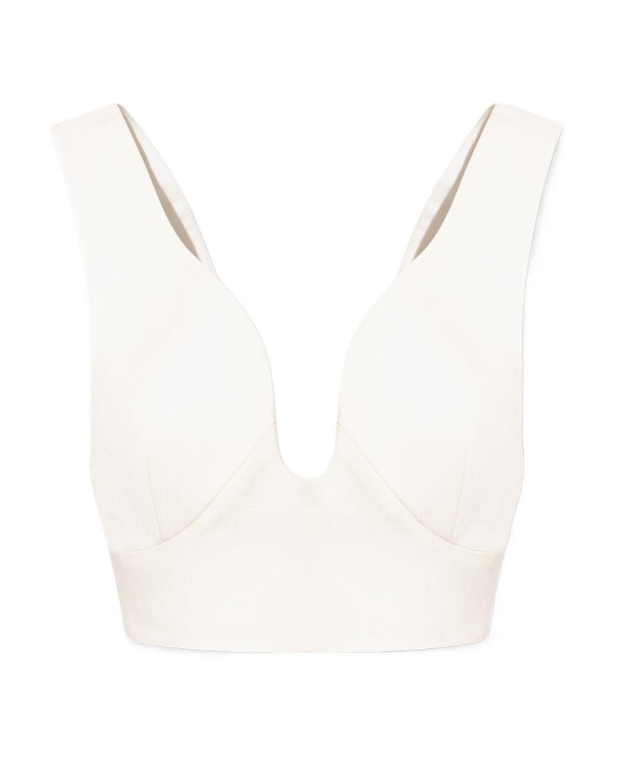 JIL SANDER Open-back Sleeveless Crop Top In White Product Image