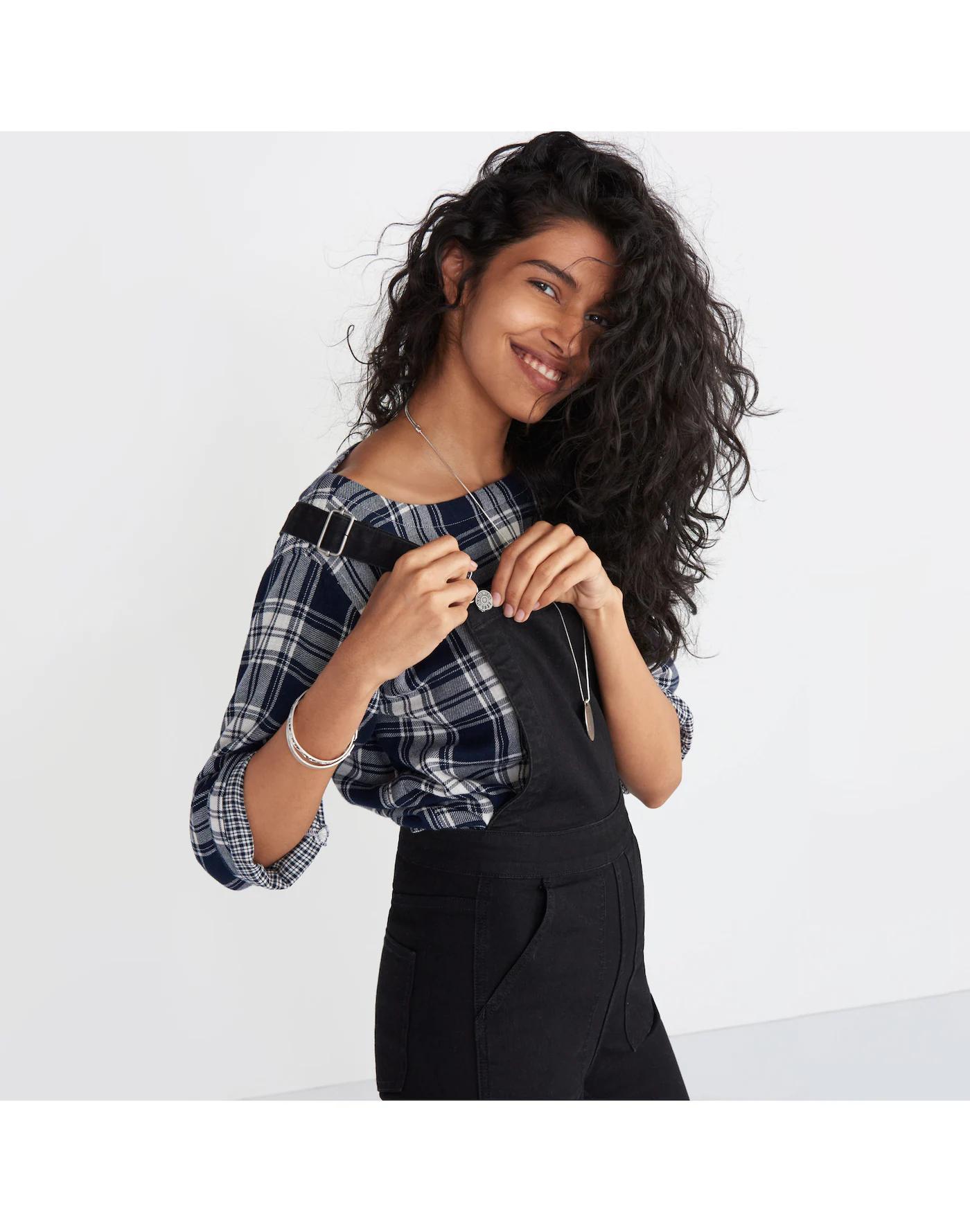 Cali Demi-Boot Overalls in Black Frost Product Image