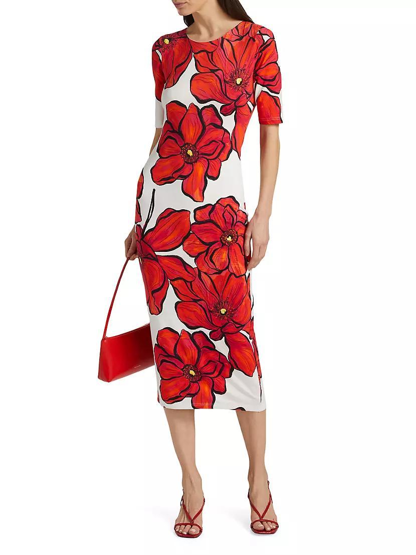 Windflower Jersey Sheath Dress Product Image