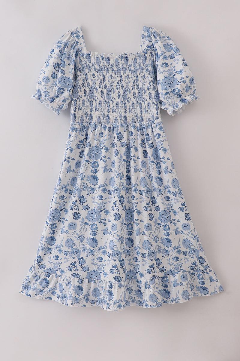 Bow applique print mom&me dress Product Image