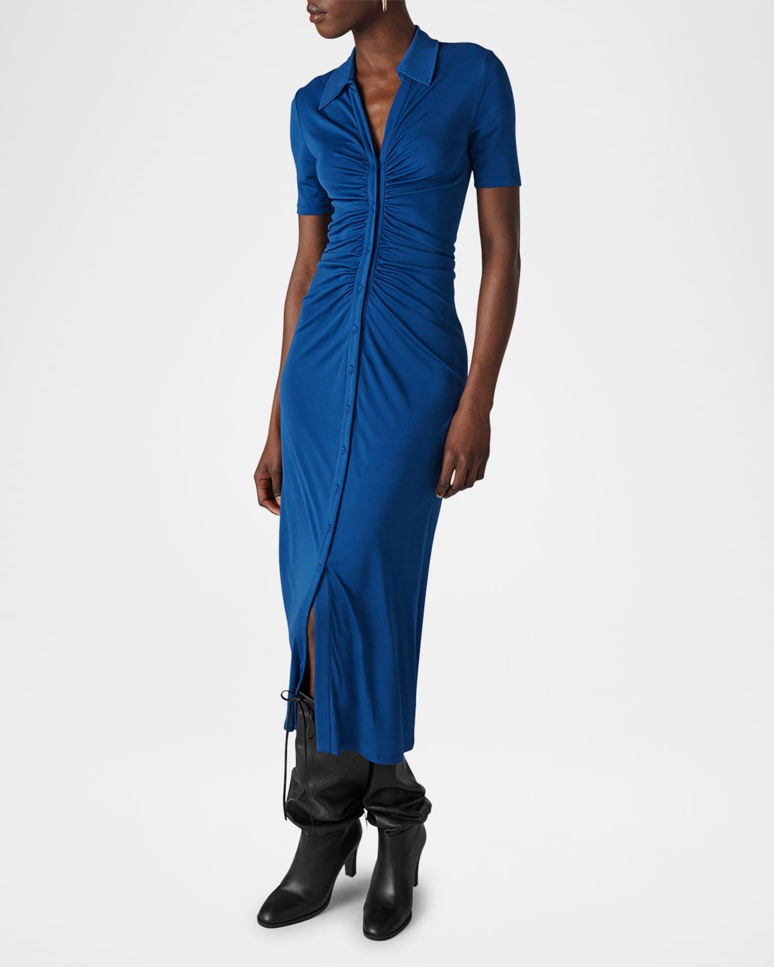 Zoey Ruched Midi Shirtdress Product Image