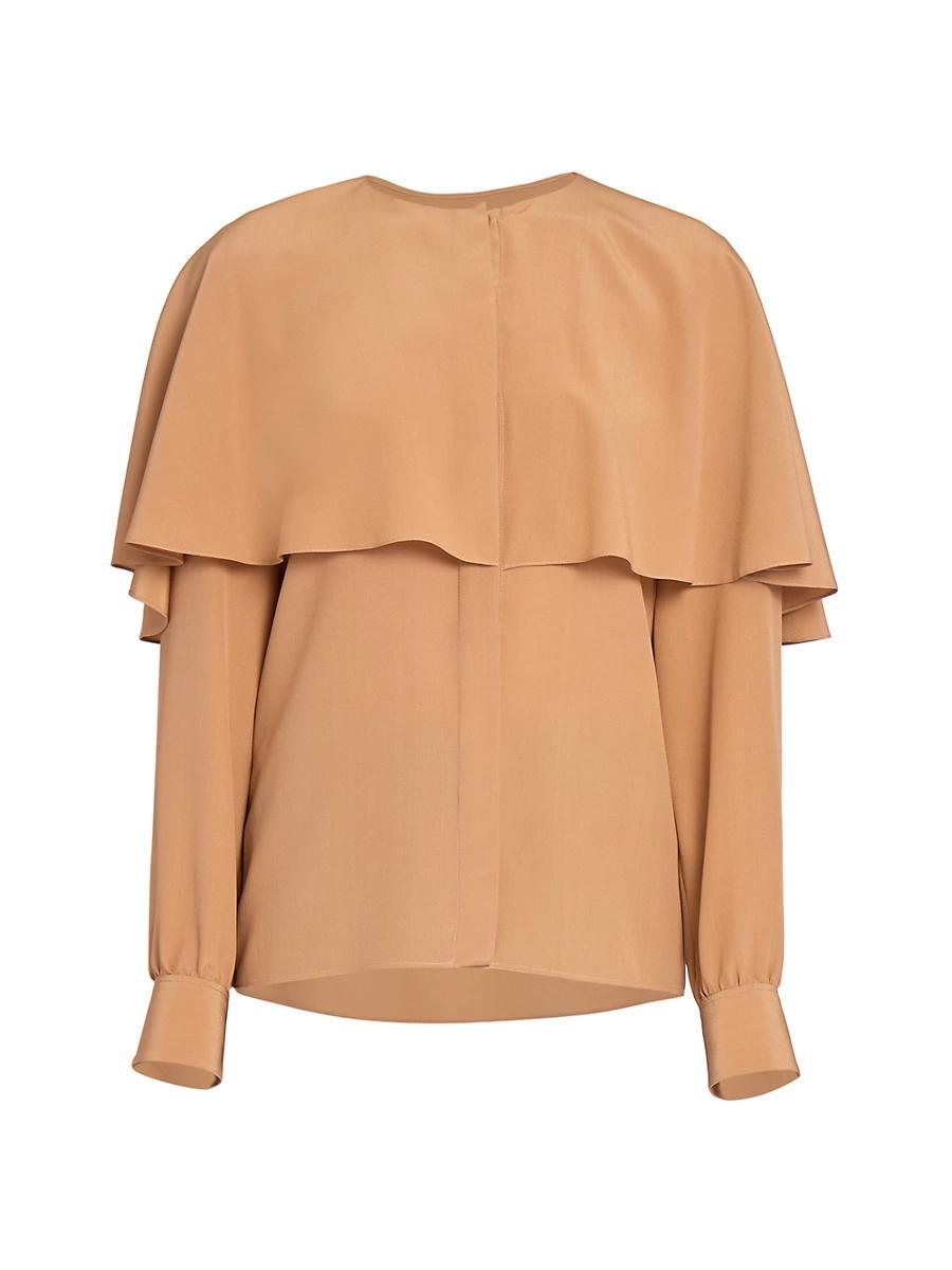 Womens Draped Silk Top Product Image