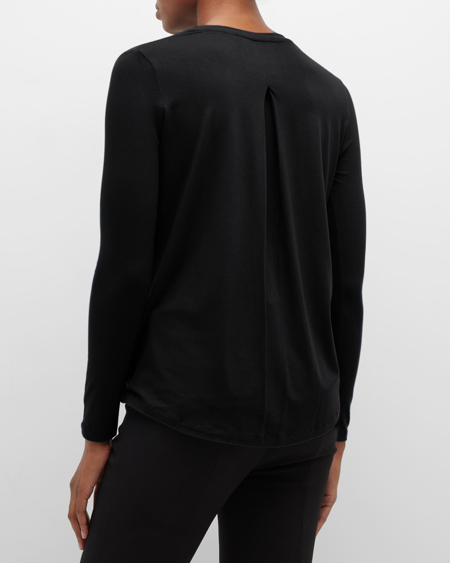 Soft Touch Pleated Crewneck Pullover Product Image