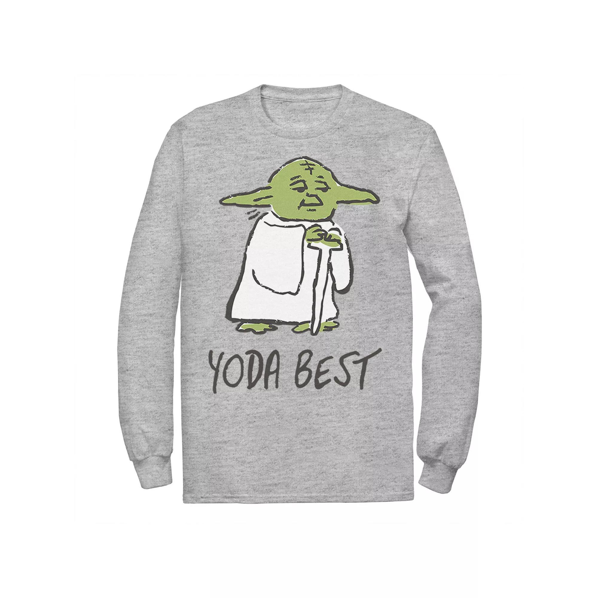 Men's Star Wars Yoda Best Portrait Sketch Tee, Size: XXL, Athletic Grey Product Image