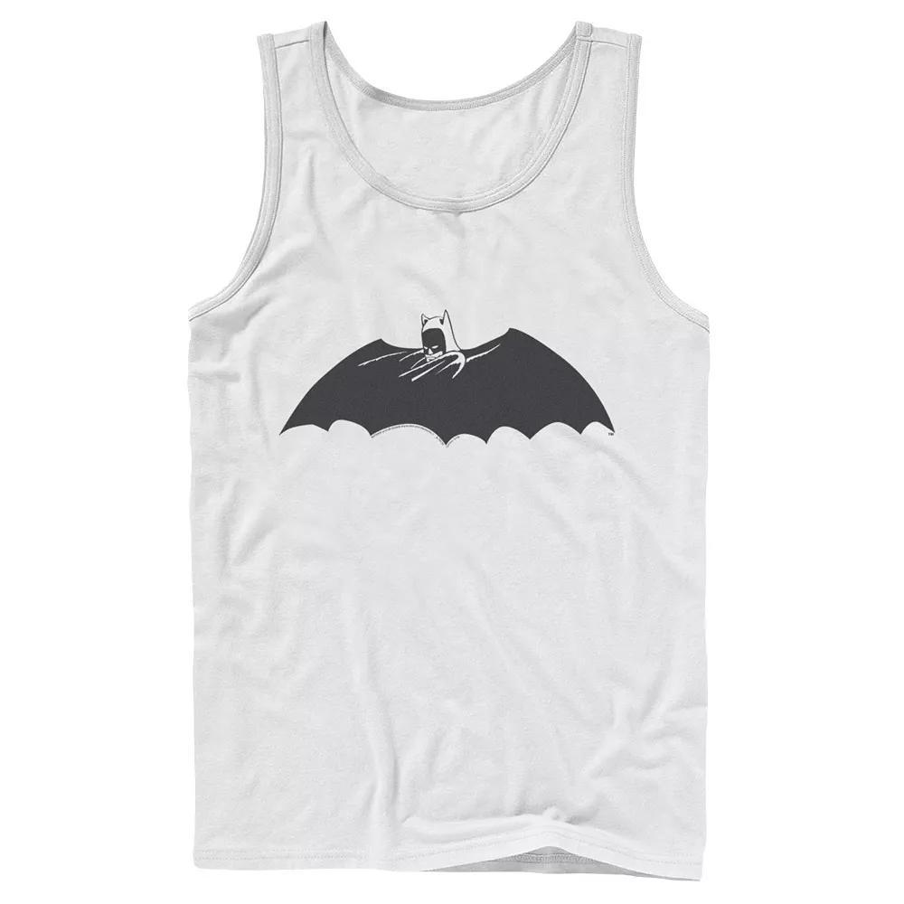 Men's DC Comics Batman Side Portrait Logo Tank Top, Size: Small, Grey Product Image