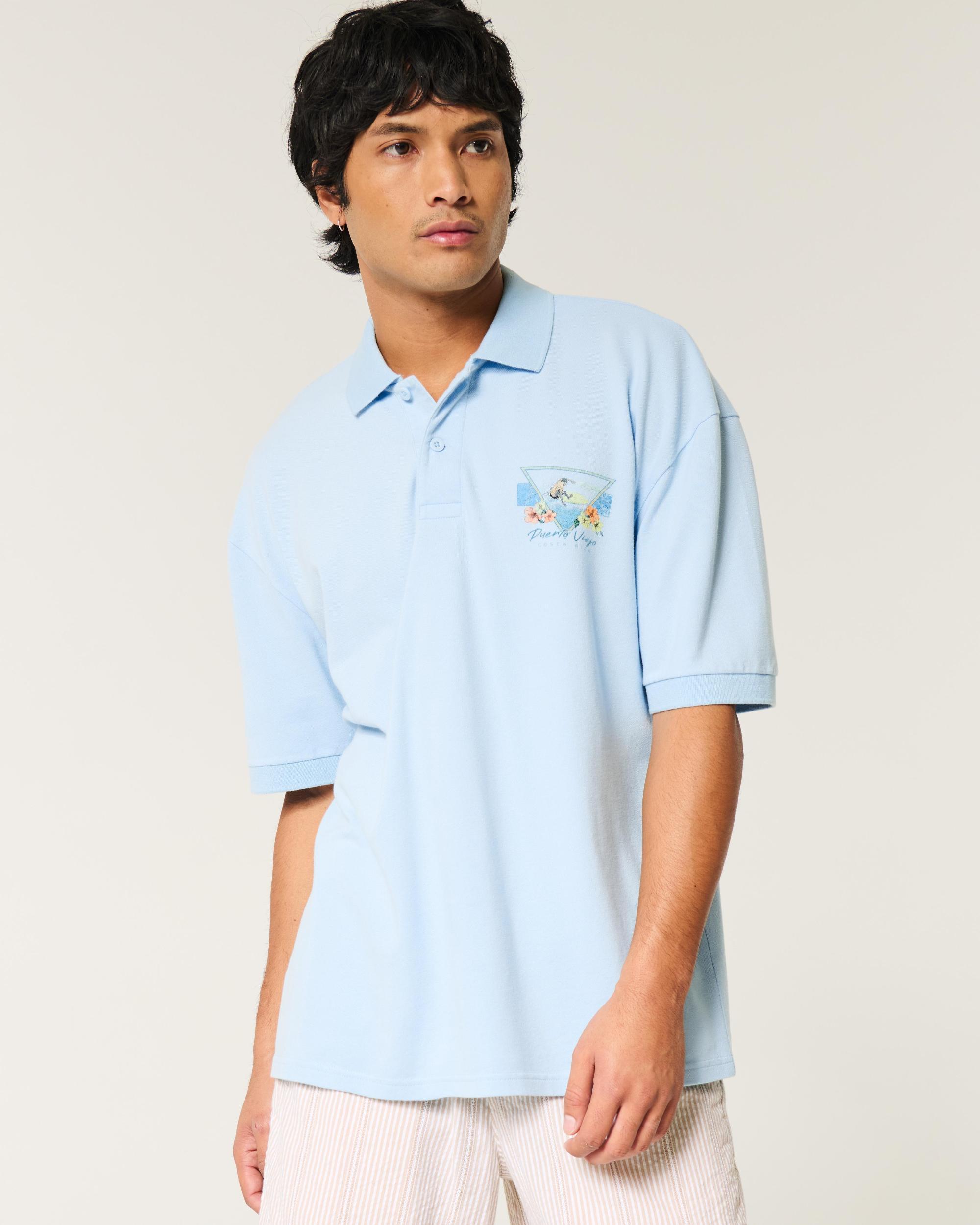 Boxy Puerto Viejo Graphic Polo Product Image