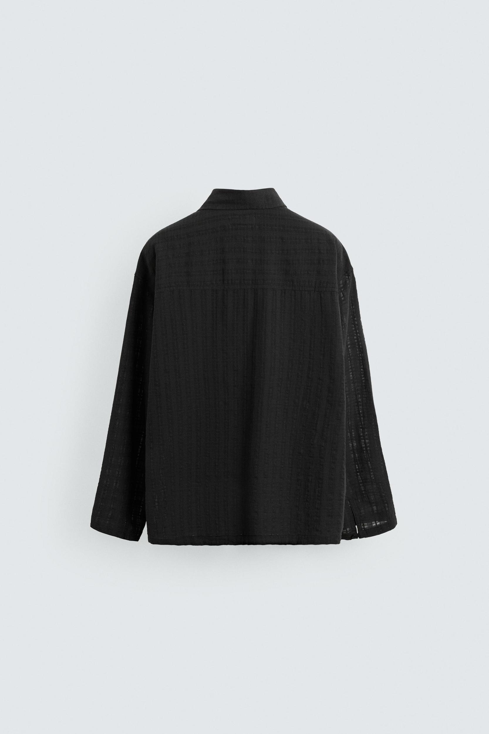 TEXTURED SEMI-SHEER POLO SHIRT Product Image