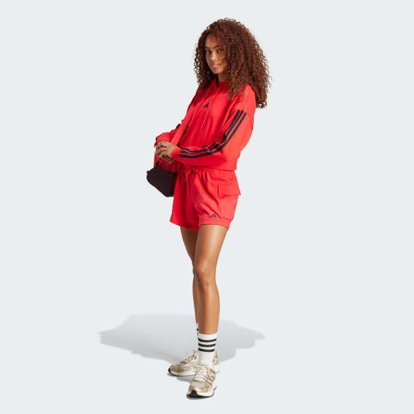 Women's adidas Essentials 3-Stripes French Terry Sportswear Hoodie, Size: XL, Black White Product Image