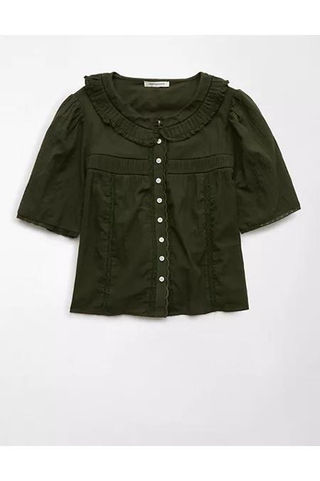 AE Collared Pintuck Blouse Women's Product Image