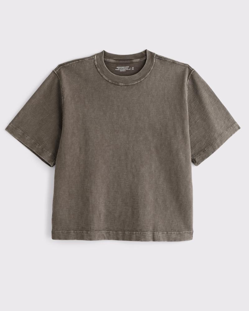 Premium Heavyweight Slub Cropped Tee Product Image