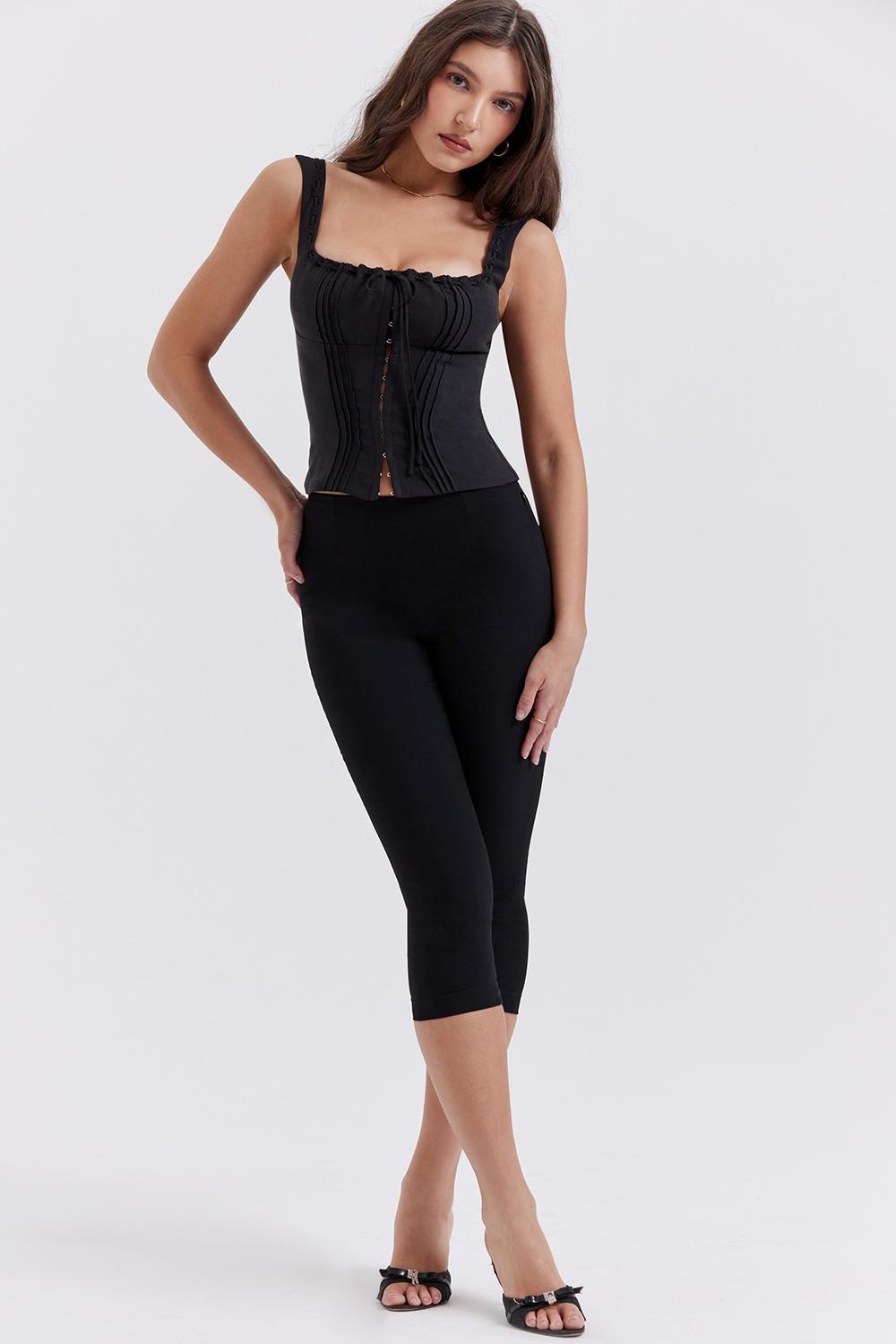 Halima Black Capri Trousers Product Image