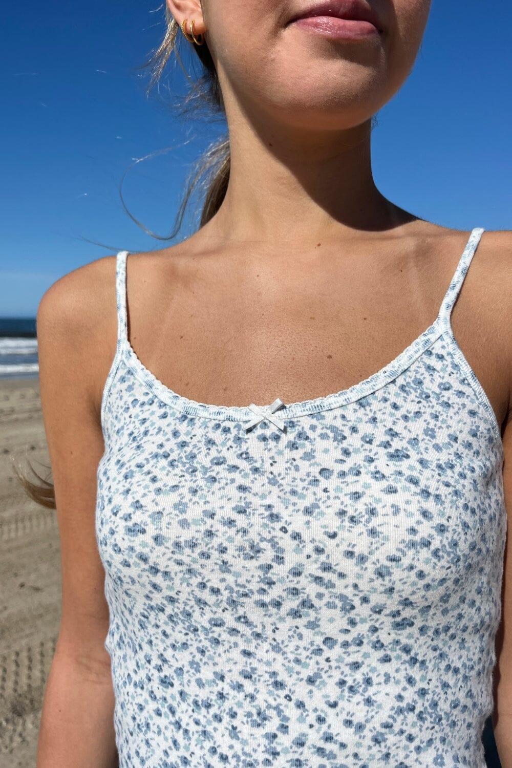 Skylar Ribbed Floral Bow Tank Product Image