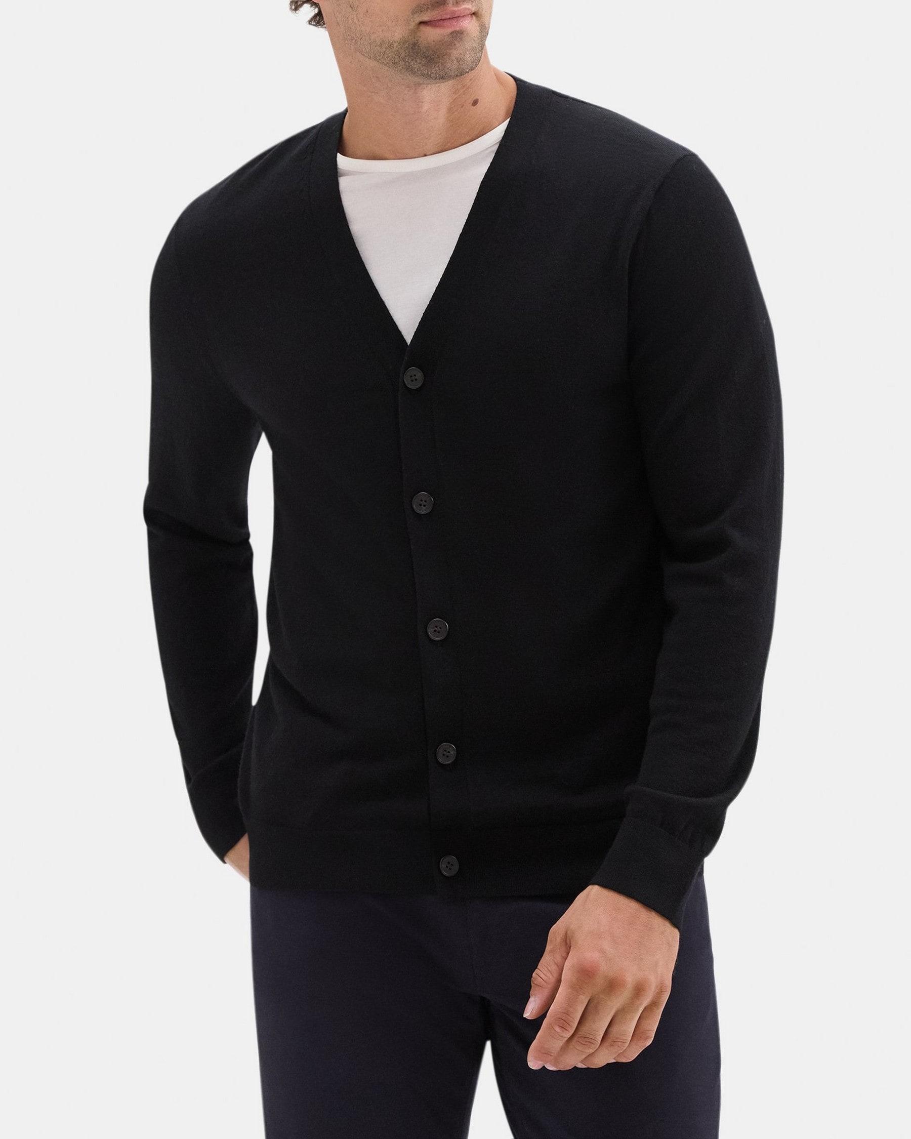 V-Neck Cardigan in Merino Wool Product Image