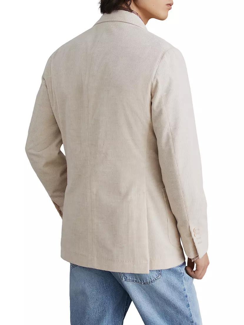One and a Half Breasted Deconstructed Blazer with Patch Pockets Product Image