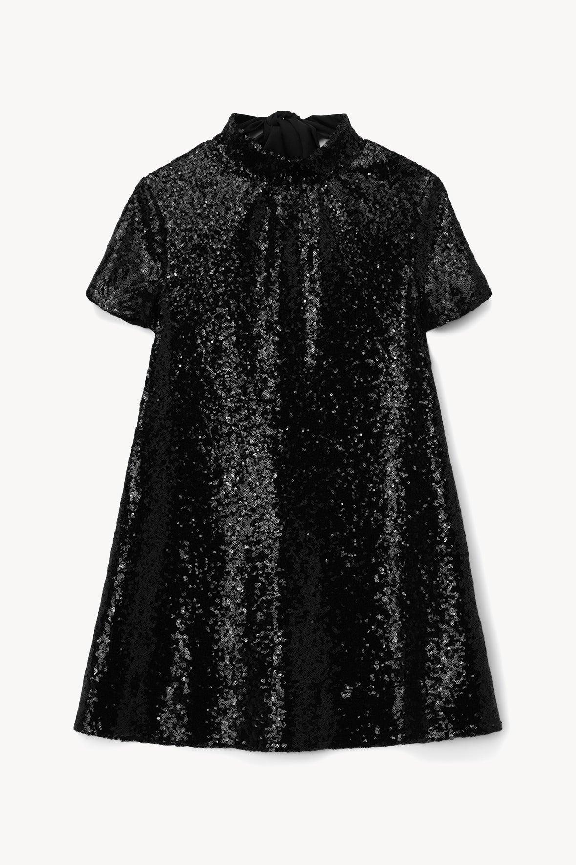 MINI ILANA DRESS | BLACK SEQUINS Product Image
