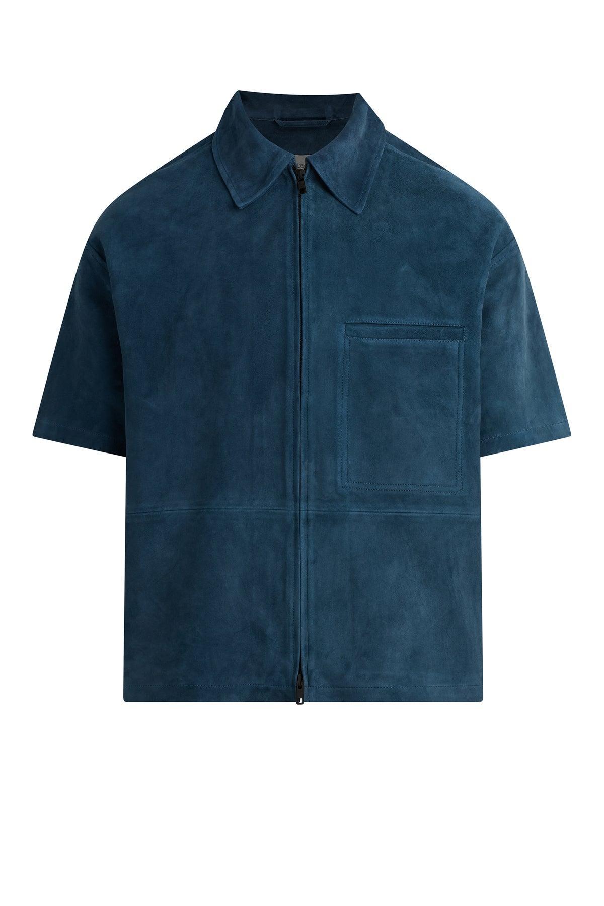 Short Sleeve Zip Shirt Male Product Image