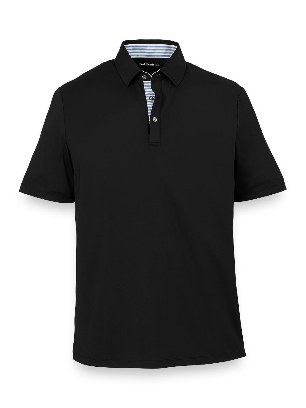 Performance Blend Three Button Polo - Light Purple Product Image