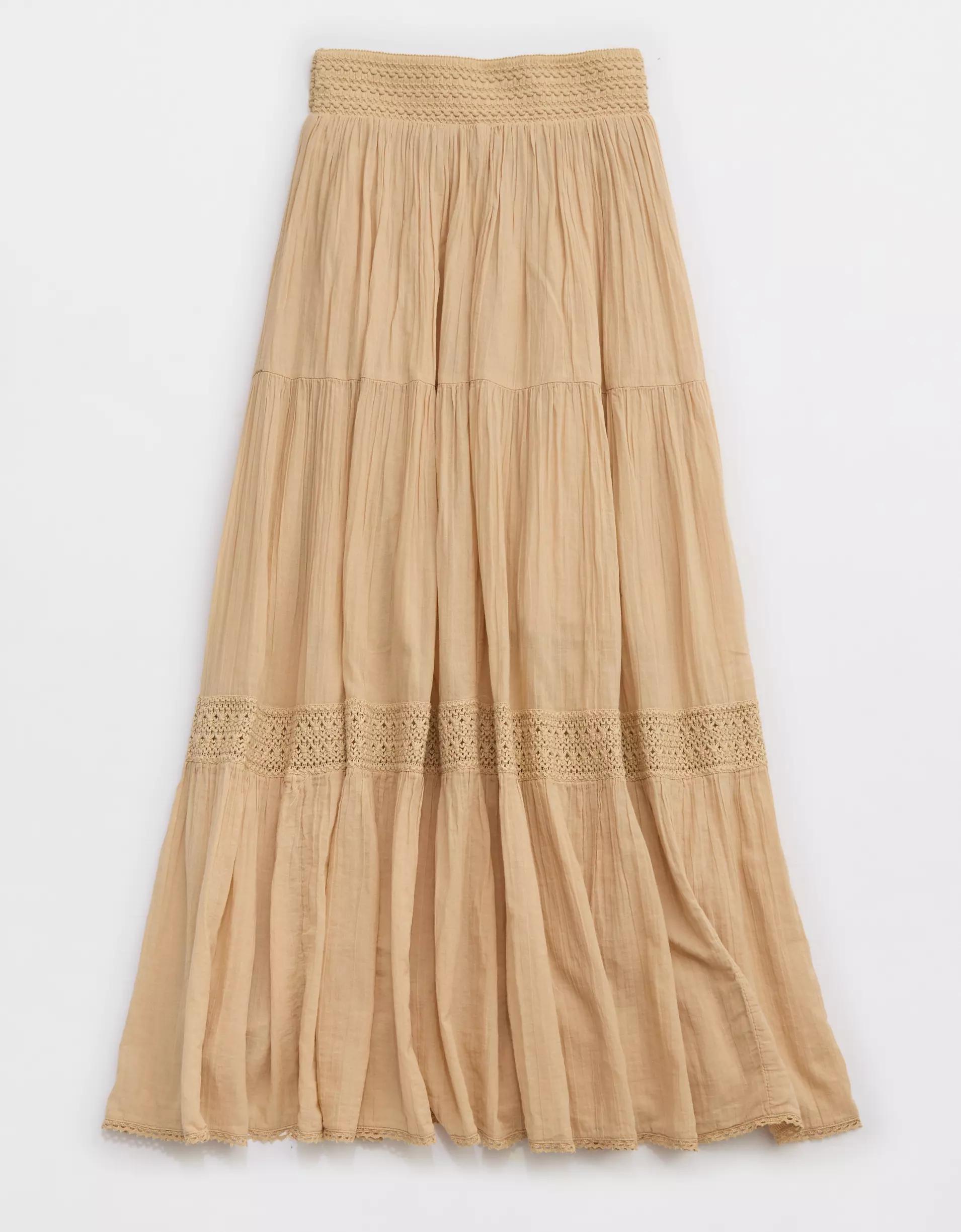 Aerie Crochet The Day Maxi Skirt Product Image