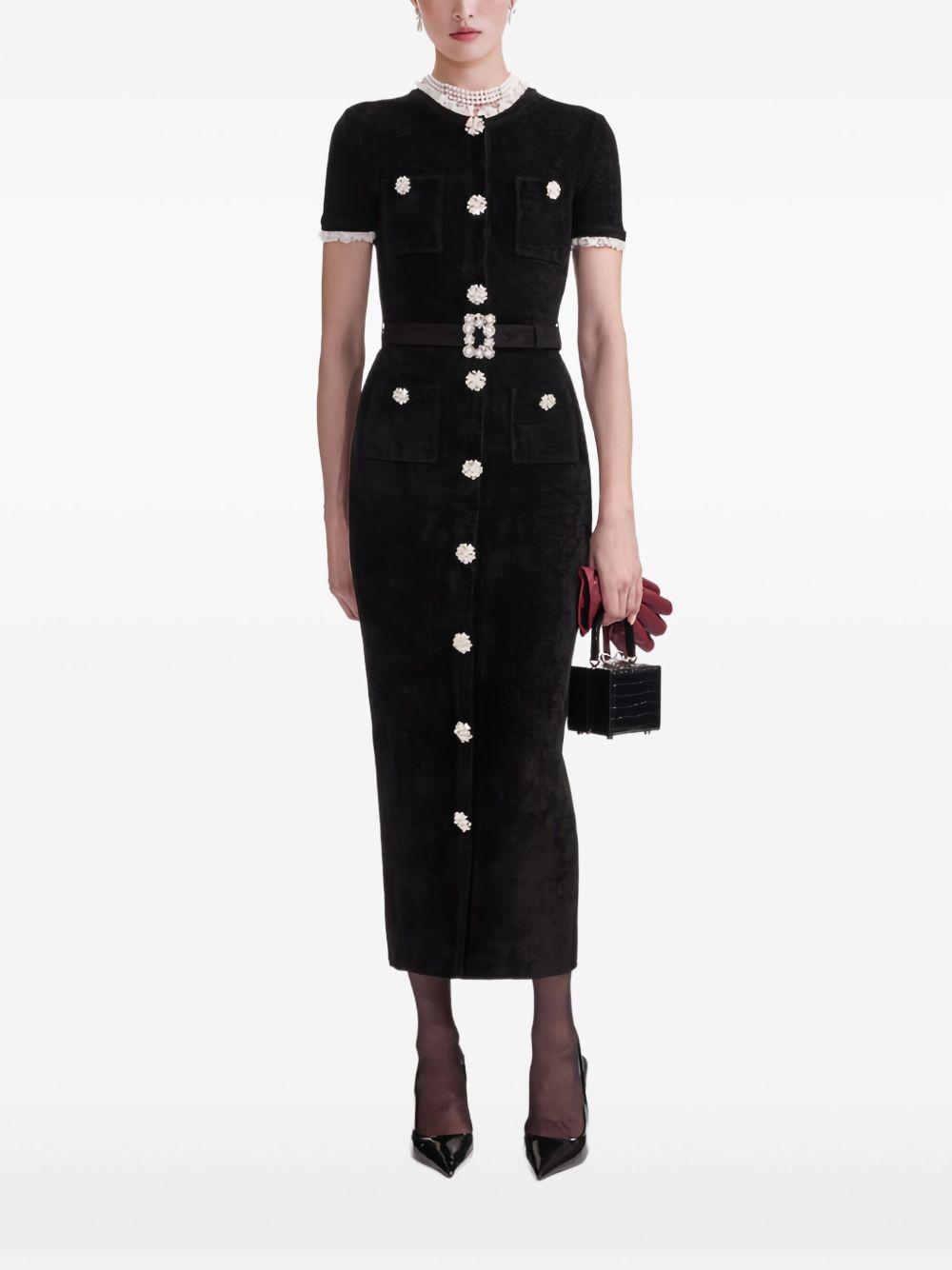 embellished button dress Product Image