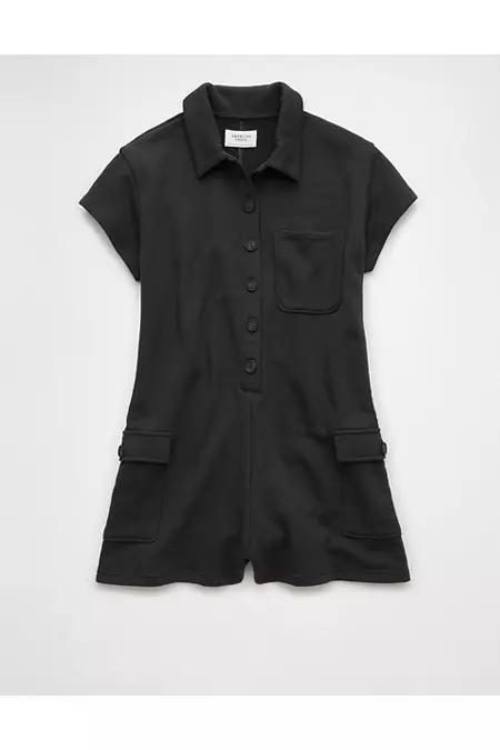 AE Button-Up Cargo Romper Women's Product Image