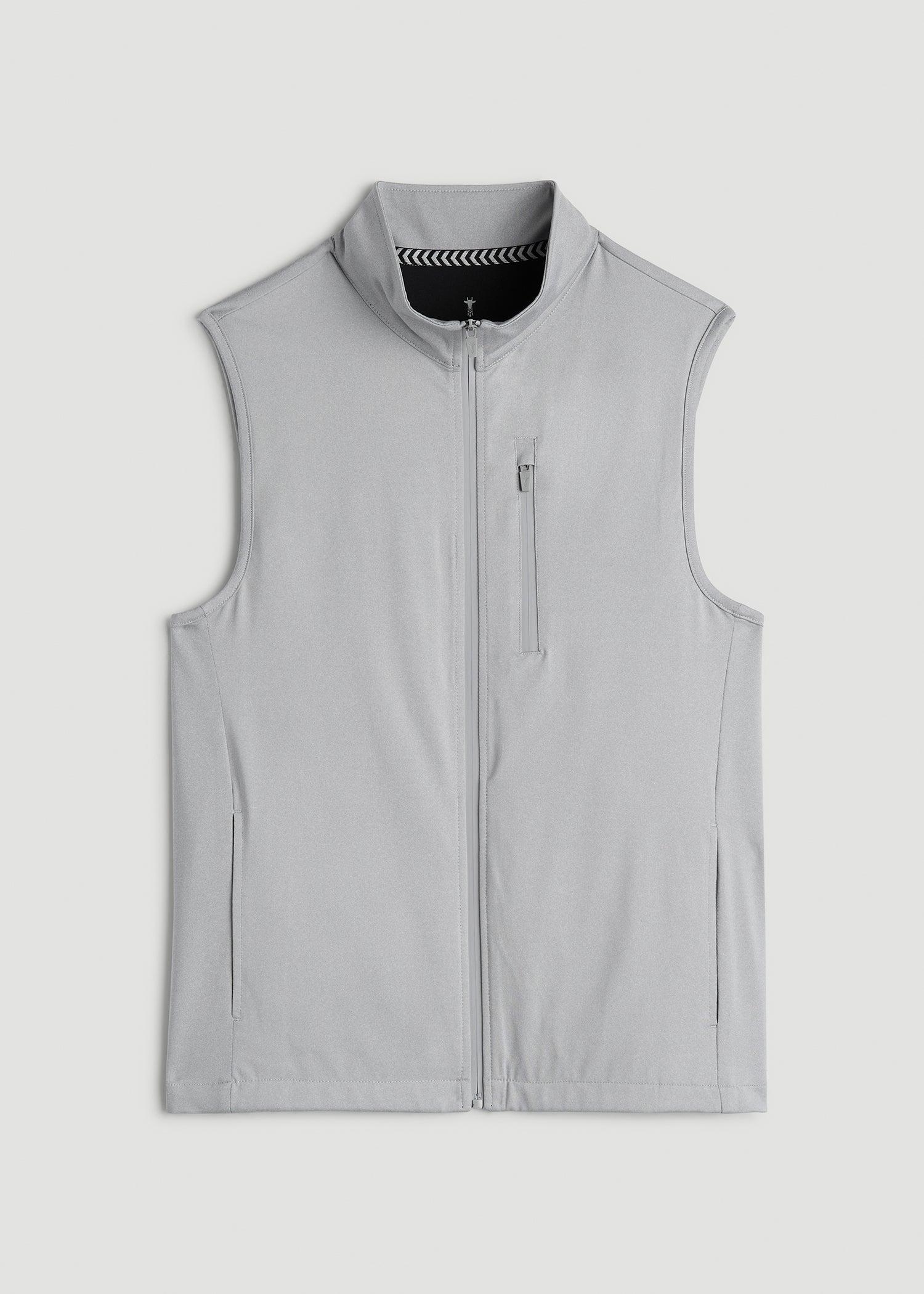 Performance Vest for Tall Men in Light Grey Mix Product Image