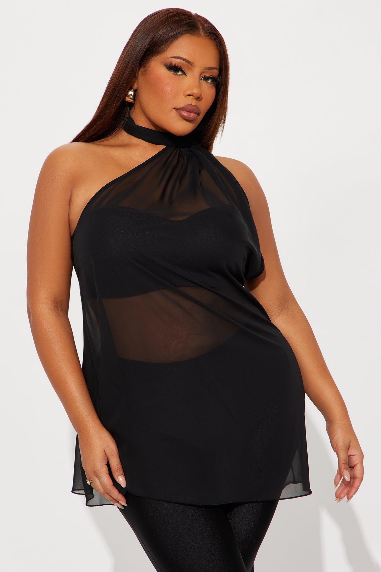 Amaya 3 Piece Scarf Top And Pant Set - Black Female Product Image