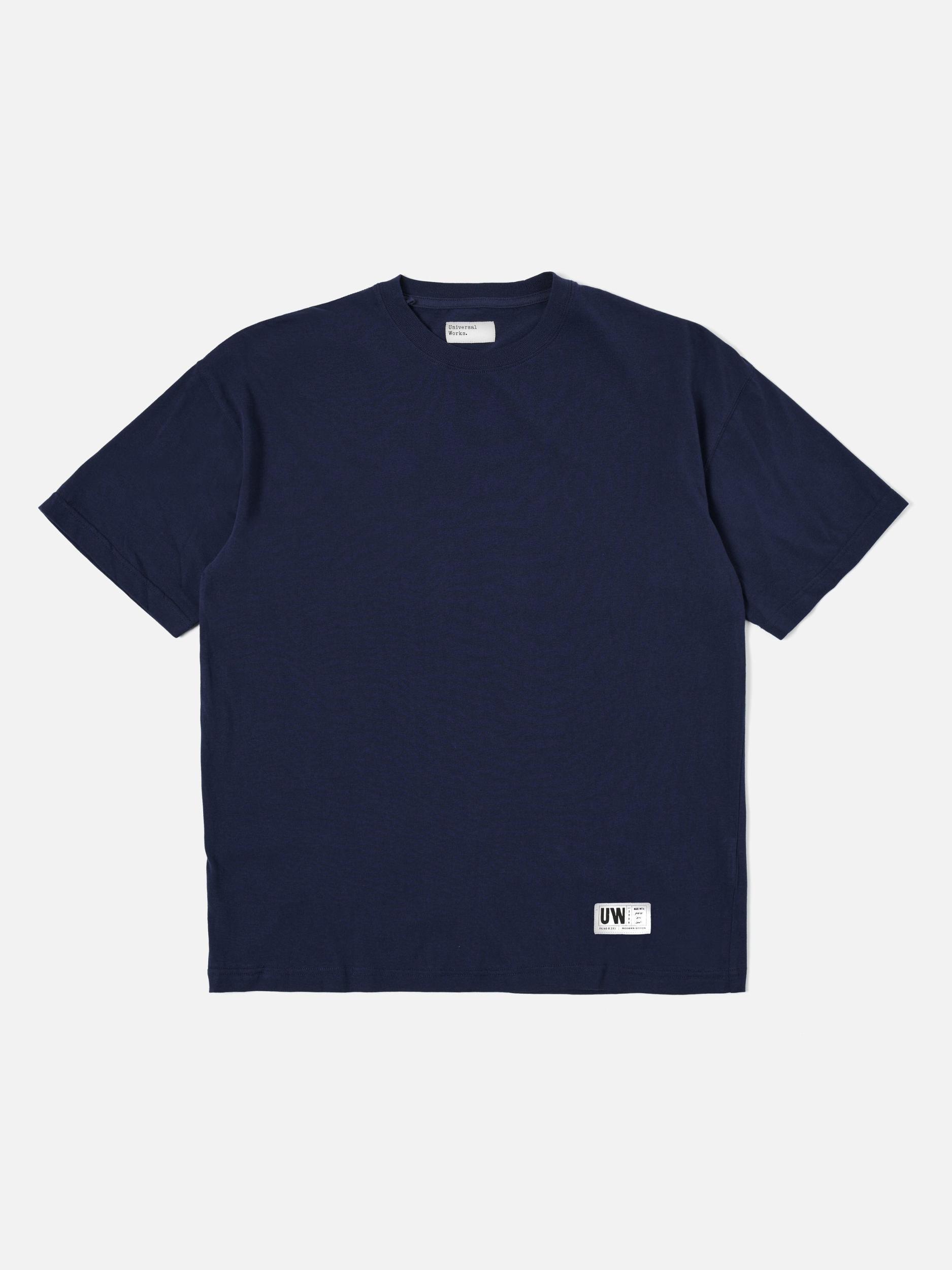 Universal Works Loose Tee in Navy Single Jersey Product Image