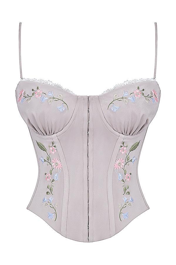 Petunia Light Lavender Embroidered Corset Product Image