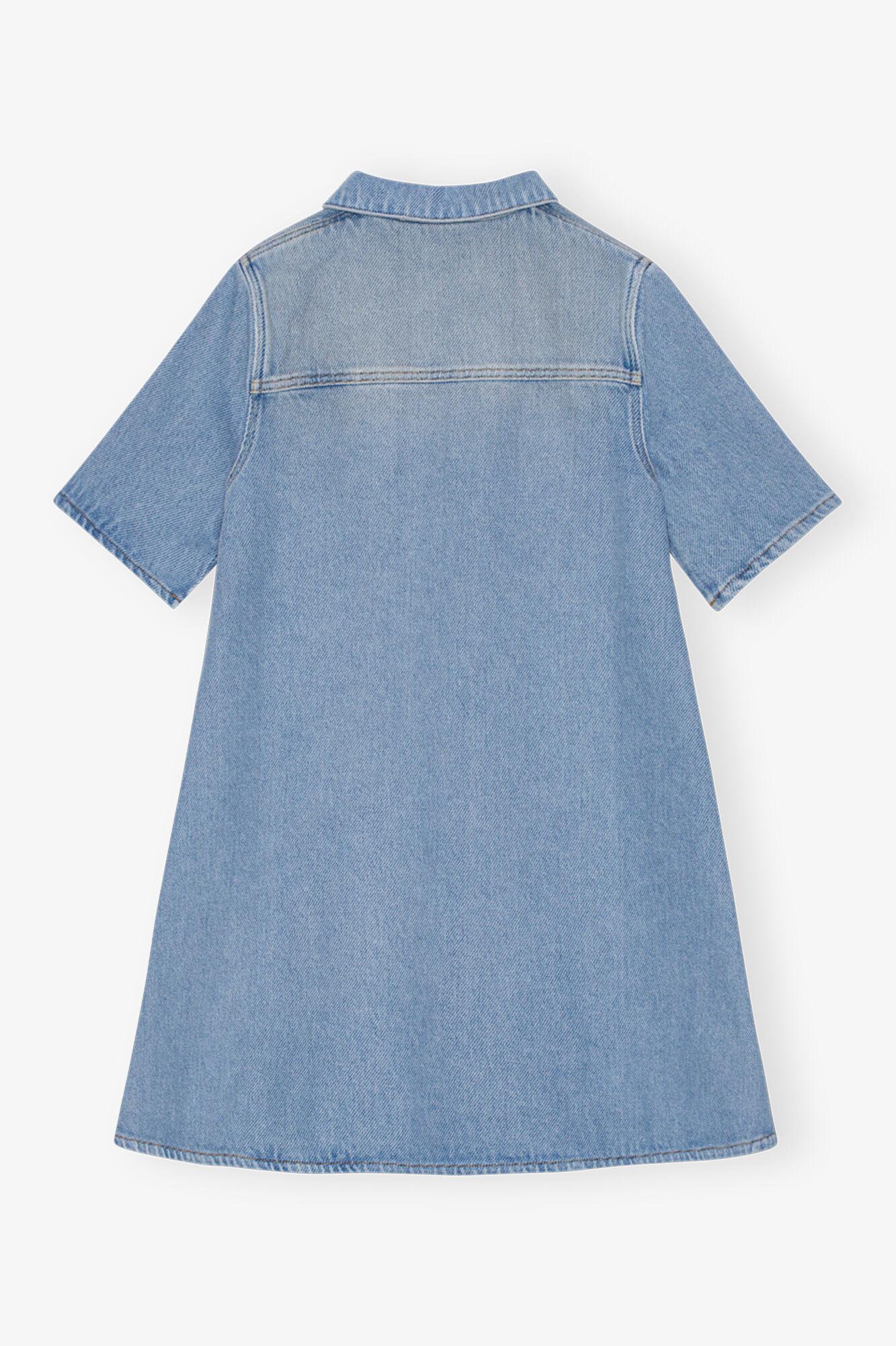 Light Blue Denim Mini Dress Product Image