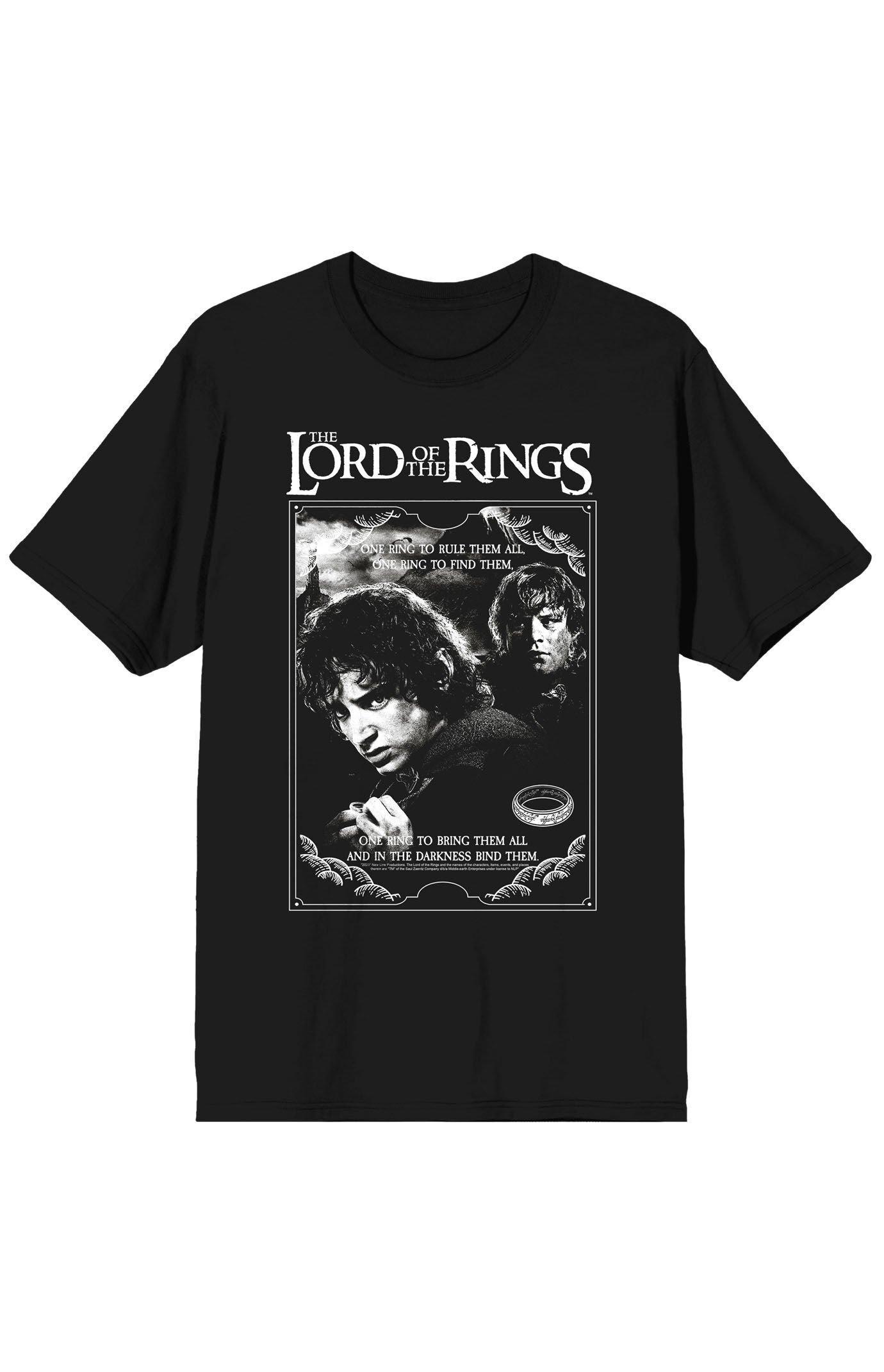 Men's Lord of the Rings Poster Graphic Tee, Size: Medium, Black Product Image