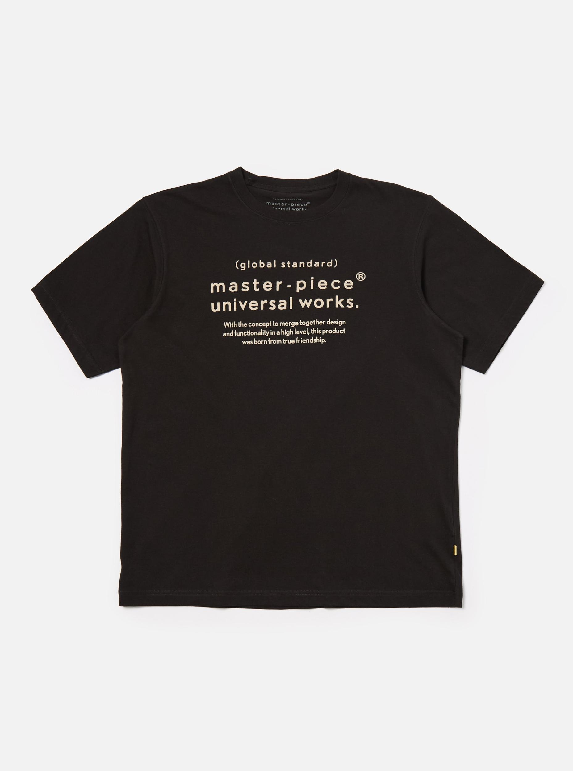 master-piece x Universal Works Black Single Jersey Print Tee Product Image