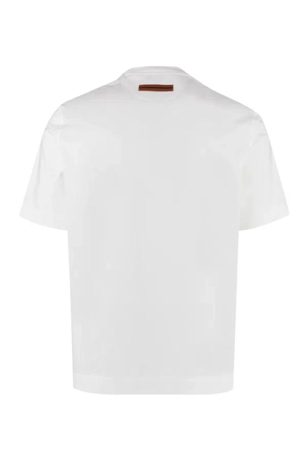 ZEGNA Ute Cotton T-shirt In White Product Image
