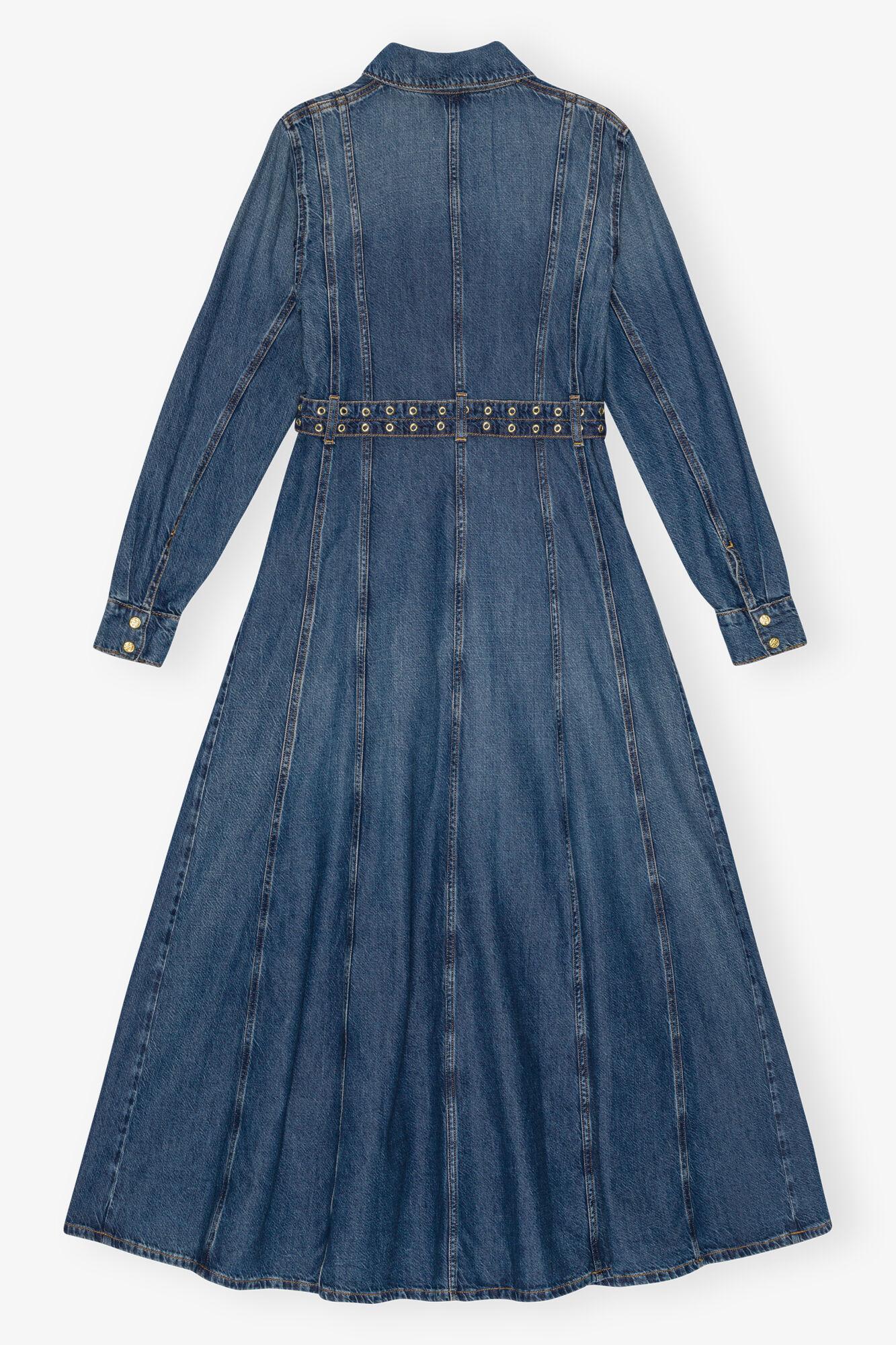 Blue Belted Maxi Dress Product Image