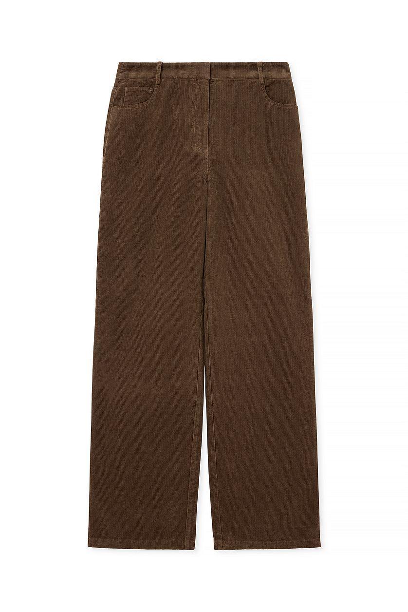 Corduroy High Waist Trousers Product Image