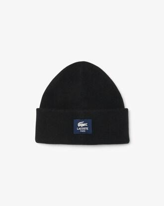 Ribbed Cotton Badge Beanie Product Image