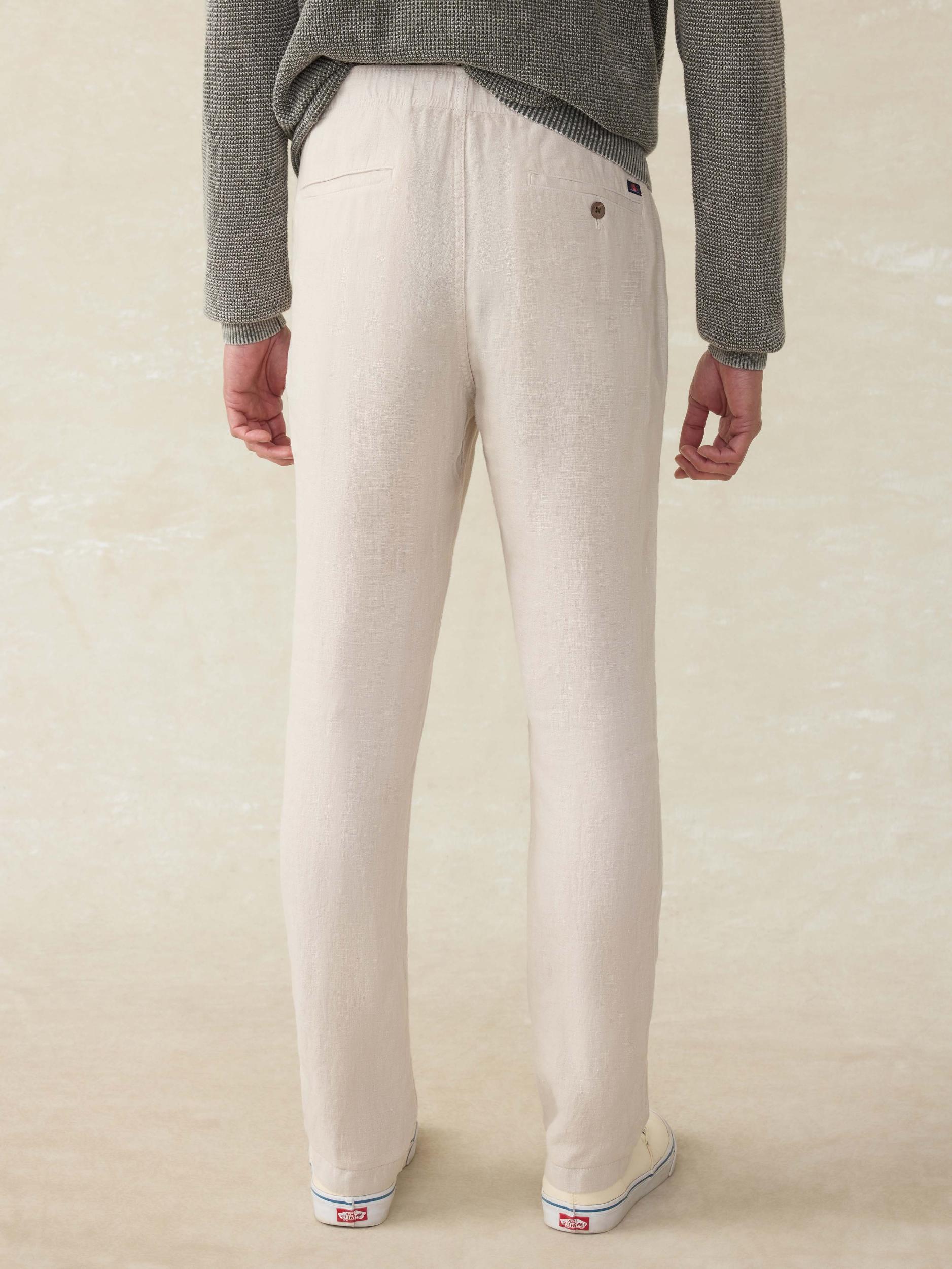 Linen Drawstring Pant - Weathered Sand Male Product Image