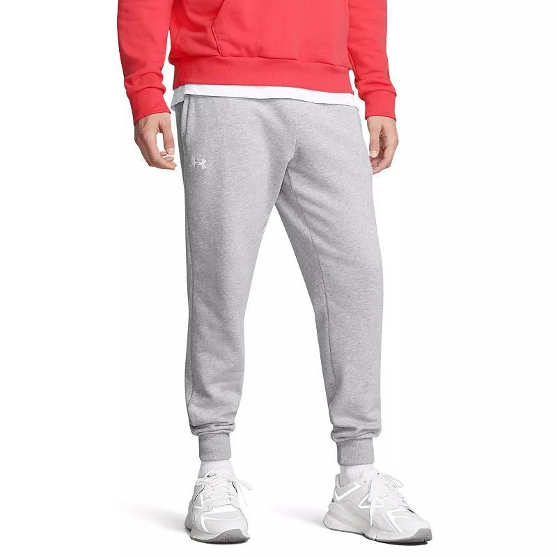 Big & Tall Under Armour Rival Fleece Joggers, Mens Castlerock Grey Product Image
