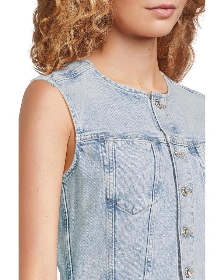 Women's Paige Cirie Ankle Denim Jumpsuit in Mezza Product Image